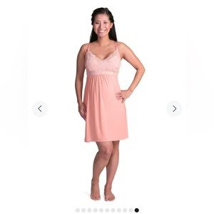 Kindred Bravely Maternity & Nursing Nightgown Lucille Women's Size XS Pink